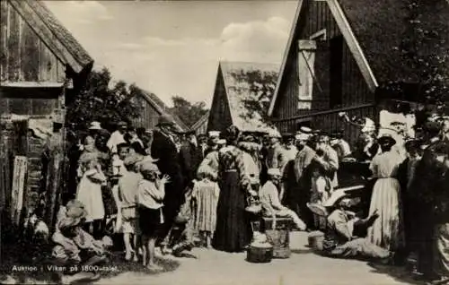 Ak Viken Norwegen, Markt, Anwohner