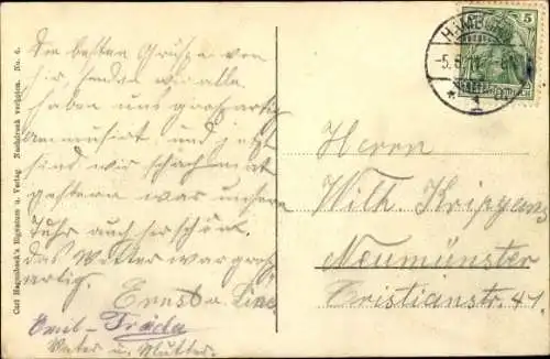 Ak Hamburg Eimsbüttel Stellingen, Carl Hagenbeck's Tierpark, Gartenpartie