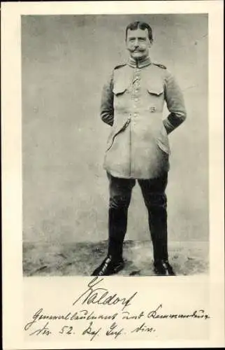 Ak Generalleutnant Emil Waldorf, Kommandeur 52. Reserve Infanterie Division