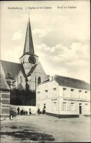 Ak Huldenberg Flämisch Brabant, Kirche, Casino