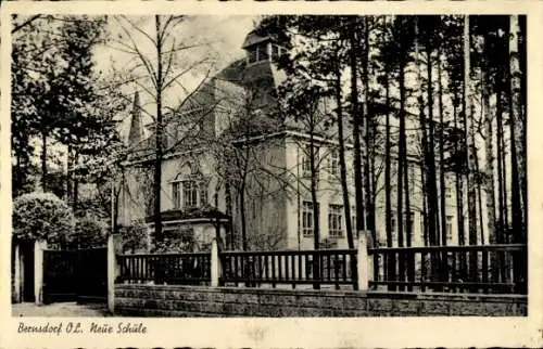 Ak Bernsdorf in der Oberlausitz, Neue Schule