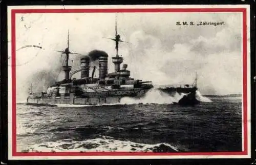 Ak Deutsches Kriegsschiff, S.M.S. Zähringen, Kaiserliche Marine