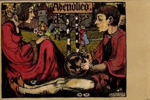 Künstler Ak Spiegel, Ferd., Abendlied