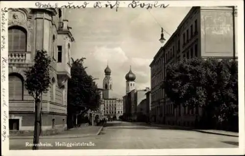 Ak Rosenheim Oberbayern, Heiliggeiststraße