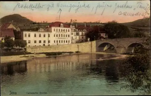 Ak Jena in Thüringen, Camsdorfer Brücke