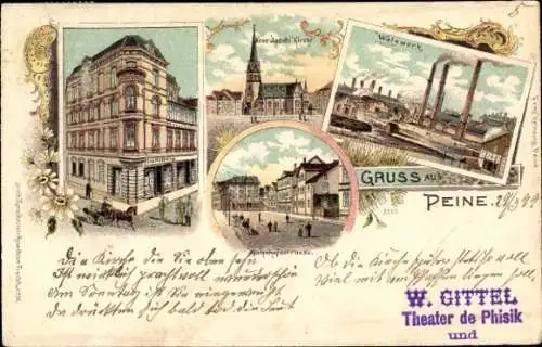 Litho Peine in Niedersachsen, Walzwerk, Bahnhofstraße