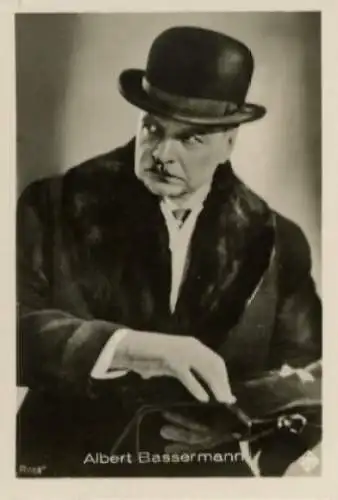 Sammelbild Schauspieler Albert Bassermann, Portrait, Bild Nr. 531