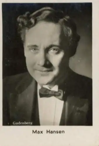 Sammelbild Schauspieler Max Hansen, Portrait, Bild Nr. 28