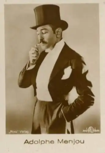 Sammelbild Schauspieler Adolphe Menjou, Portrait, Bild Nr. 498
