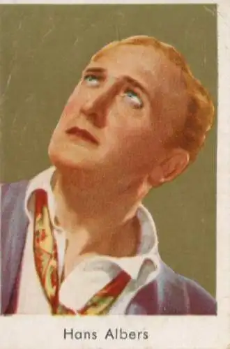Sammelbild Schauspieler Hans Albers, Portrait, Bild Nr. 198