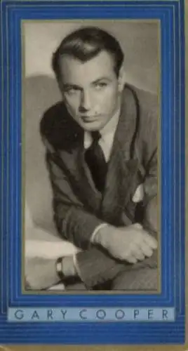 Sammelbild Schauspieler Gary Cooper, Portrait, Bild Nr. 254