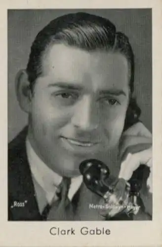 Sammelbild Schauspieler Clark Gable, Portrait, Bild Nr. 285