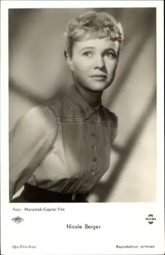 Ak Schauspielerin Nicole Berger, Portrait