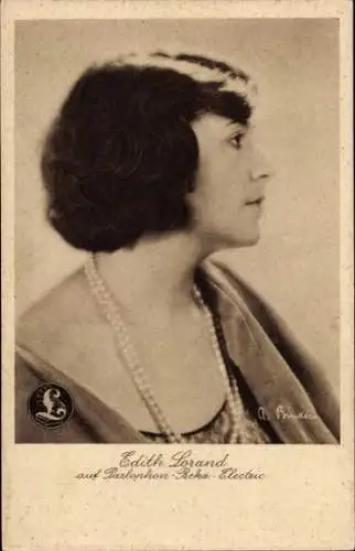 Ak Schauspielerin Edith Lorand, Portrait