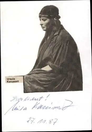 Ak Schauspielerin Ursula Karusseit, Portrait, Autogramm