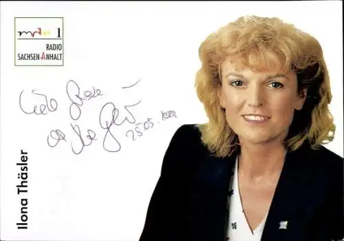 Ak Schauspielerin Ilona Thäsler, Portrait, Autogramm