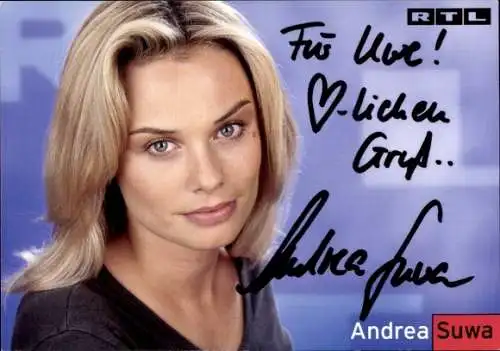 Ak Schauspielerin Andrea Suwa, Portrait, Autogramm