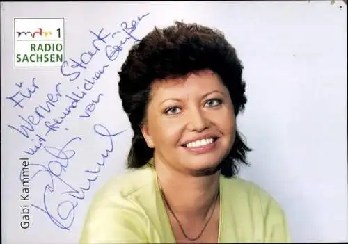 Ak Schauspielerin Gabi Kammel, Portrait, Autogramm