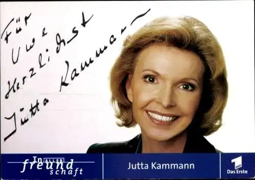 Ak Schauspielerin Jutta Kammann, Portrait, Autogramm, Serie In aller Freundschaft