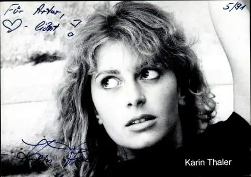 Ak Schauspielerin Karin Thaler, Portrait, Autogramm