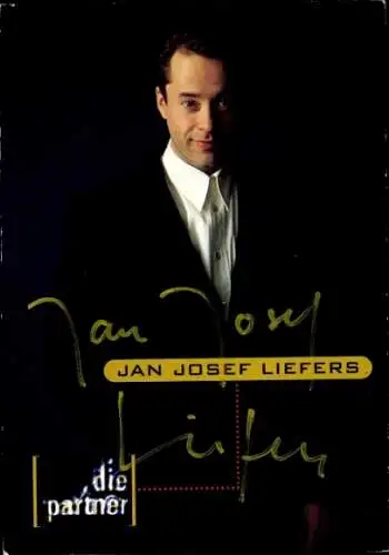 Ak Schauspieler Jan Josef Liefers, Portrait, Autogramm, Serie die partner