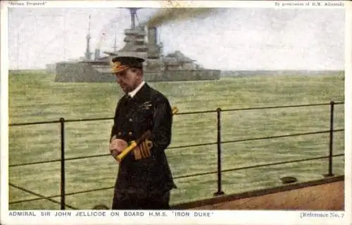 Ak Admiral Sir John Jellicoe an Bord der HMS Iron Duke