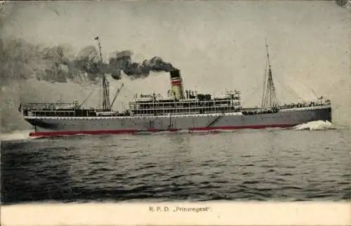 Ak Dampfschiff, PRD Prinzregent, DOAL, Deutsche Ost Afrika Linie