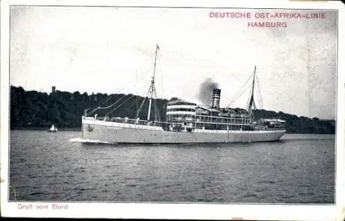 Ak Dampfschiff, DOAL, Deutsche Ost-Afrika Linie