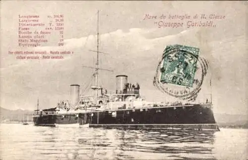 Ak Italienisches Kriegsschiff Giuseppe Garibaldi
