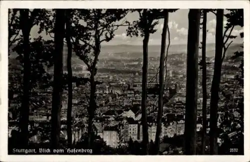 Ak Stuttgart in Baden Württemberg, Blick vom Hasenberg