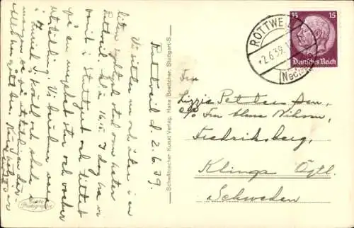 Ak Stuttgart in Baden Württemberg, Blick vom Hasenberg