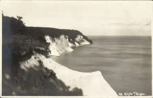 Foto Ak Insel Rügen, Partie an der Küste