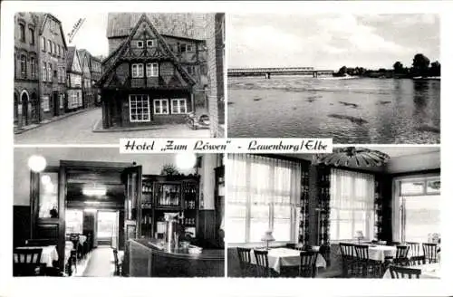 Ak Lauenburg an der Elbe, Hotel zum Löwen, Innenansicht, Elbstraße 44