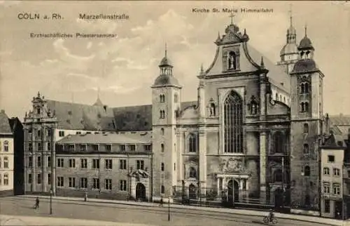 Ak Köln am Rhein, Marzellenstraße, Erzbischöfliches Priesterseminar, Kirche St. Mariä Himmelfahrt