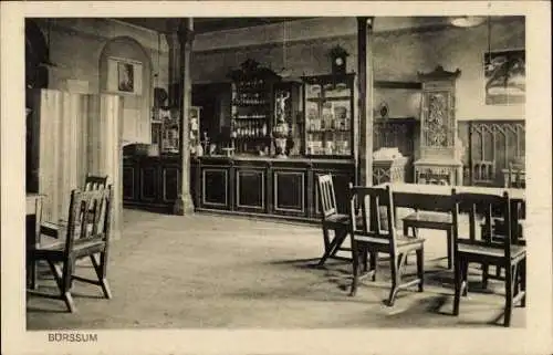 Ak Börßum Börssum am Harz, Gaststätte, Innenansicht