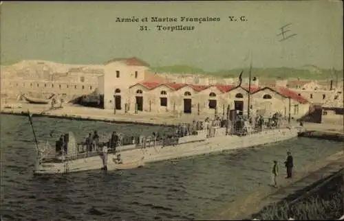Ak Französisches Kriegsschiff, Torpilleur