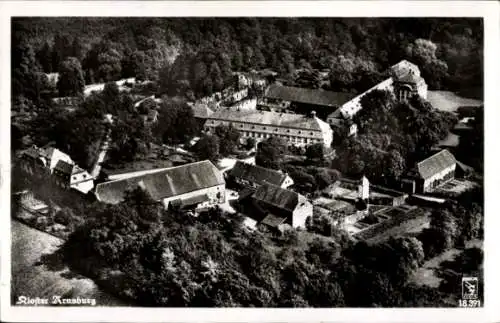 Ak Arnsburg Lich in Hessen, Kloster Arnsburg, Luftaufnahme