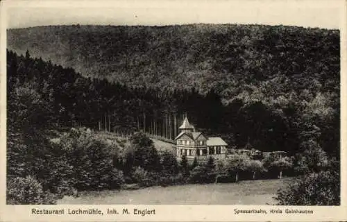 Ak Biebergemünd in Hessen, Restaurant Lochmühle, Spessartbahn
