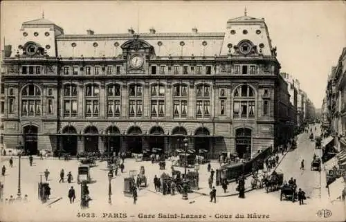 CPA Paris, Gare Saint Lazare, Cour du Hâvre