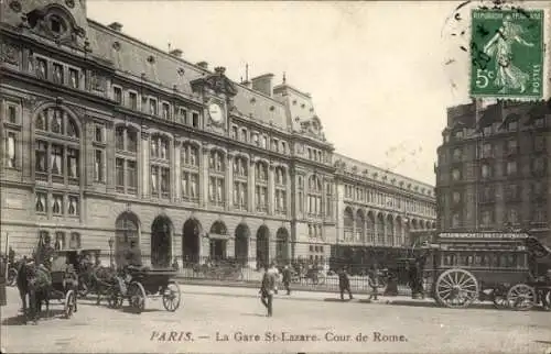 CPA Paris VIII, Gare Saint Lazare, Cour de Rome