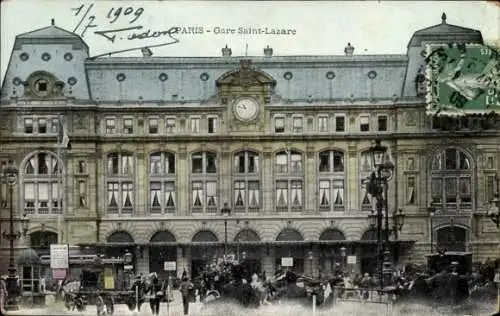 Ak Paris VIII, Gare Saint Lazare