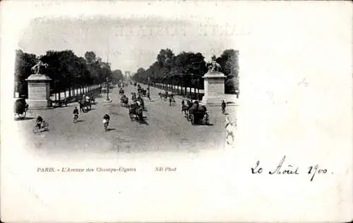 Ak Paris VIII, Avenue des Champs Elysées