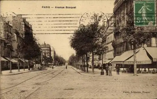 Ak Paris VII, Avenue Bosquet
