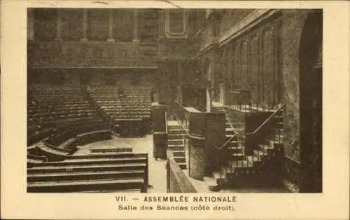 Ak Paris VIIe, Nationalversammlung, Sitzungssaal