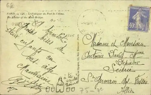 Ak Paris VIIe, Der Voltigeur du Pont de l'Alma