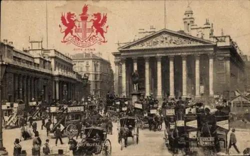 Ak London City England, Bank of England & Royal Exchange