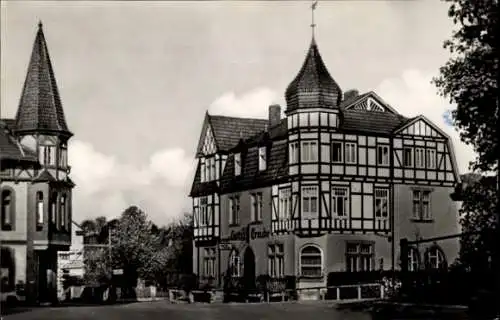 Ak Heilbad Heiligenstadt Eichsfeld Thüringen, Hotel Traube, Fachwerkhaus