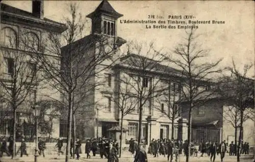 Ak Observatoire Paris XIV, Briefmarkenverwaltung, Boulevard Brune