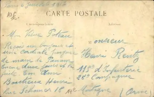 Ak Observatoire Paris XIV, Briefmarkenverwaltung, Boulevard Brune