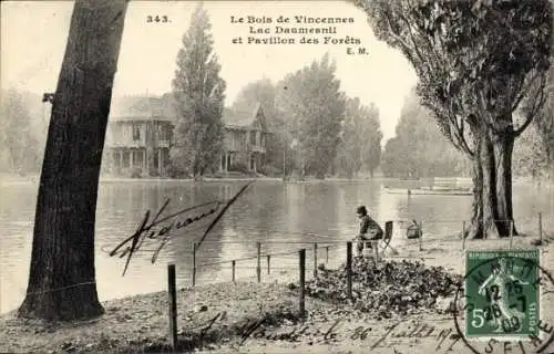 Ak Paris XII Bois de Vincennes, Daumesnil-See, Pavillon des Forets